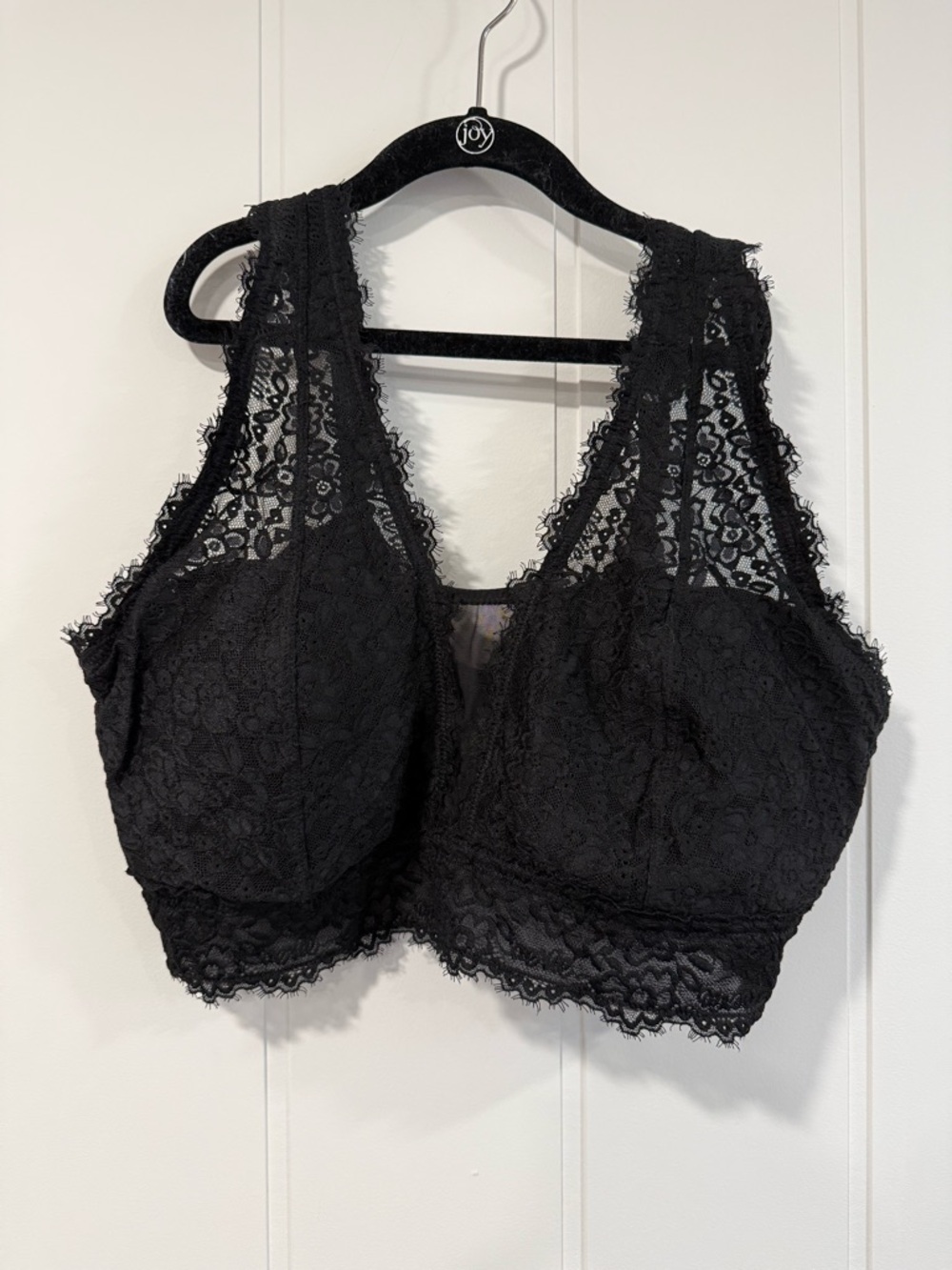 aerie Black Lace Longline Bralette